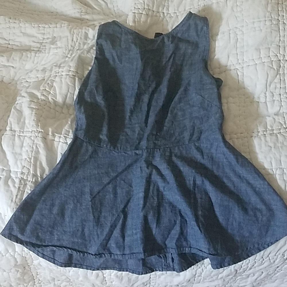 Chambrey Peplum Top